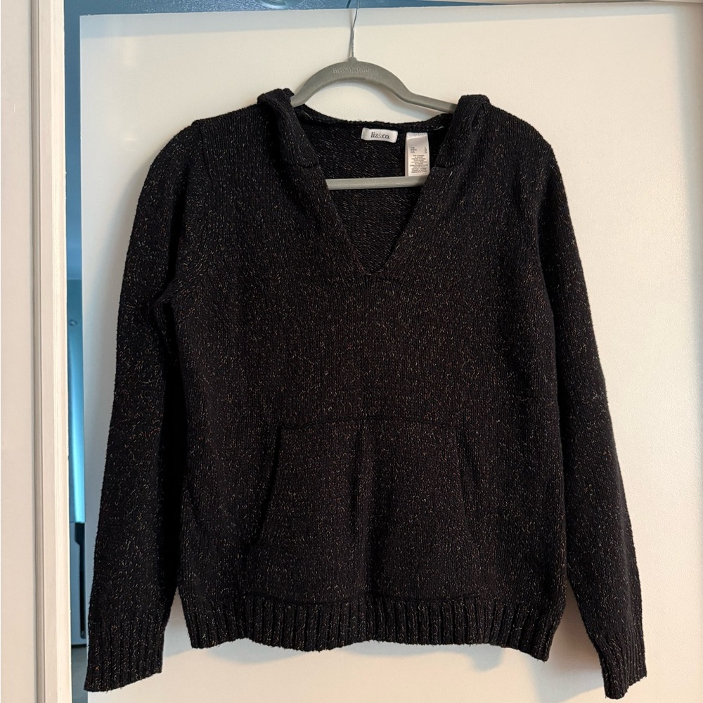 Black sweater jacket hoodie